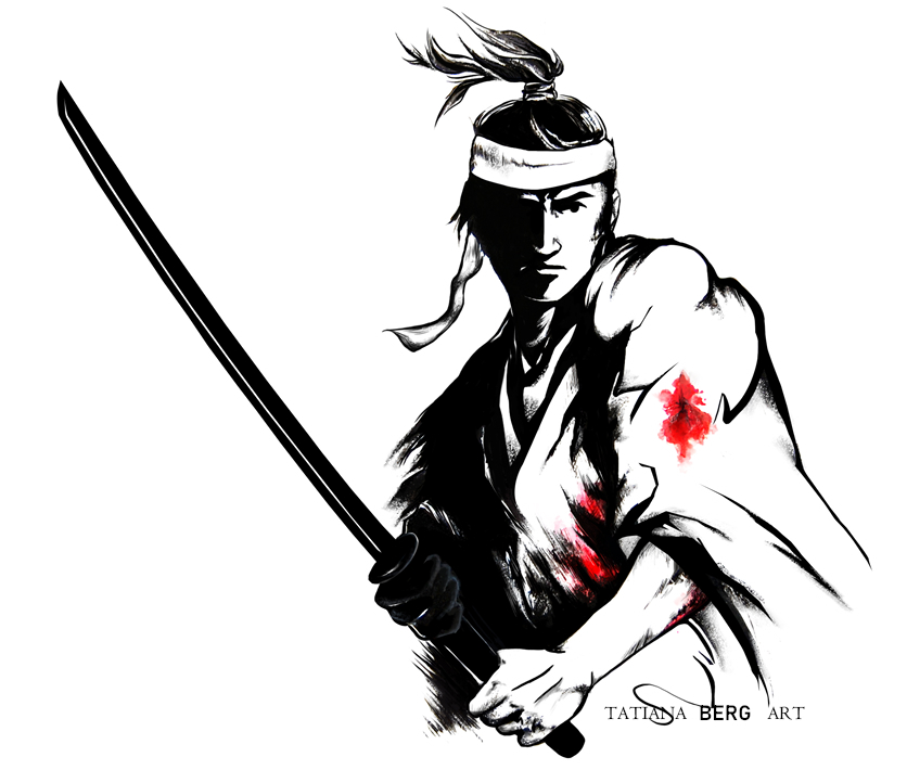 young samurai katana art