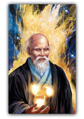 Ueshiba Morihei Portrait Aikido  Art Painting for Dojo