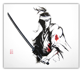 samurai katana hachimaki Art