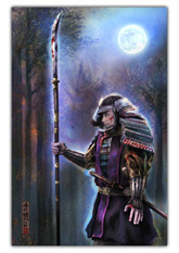 Samurai holding a naginata Art Painting 