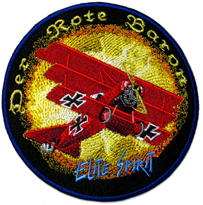 Embroidered patch, WWI, Red Baron, Triplane, Der Rote Baron, Manfred von Richthofen